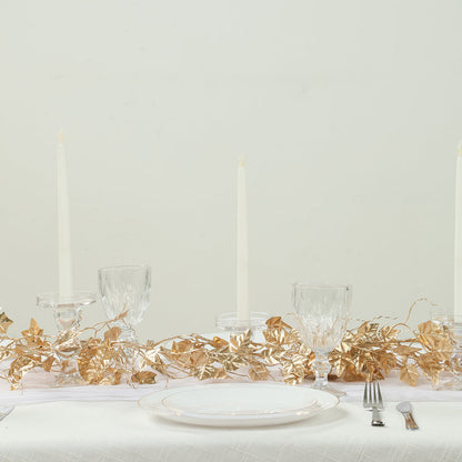 metallic gold garland, artificial garland, leaf garland, hanging garland, gold hanging vine, ivy leaf garland#color_parent