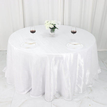 round tablecloth, taffeta tablecloth, 132 round tablecloth, round cloth tablecloths, table covers round#color_white