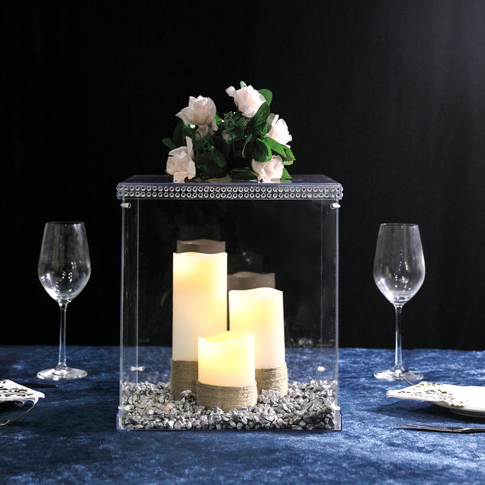 Acrylic Display Box, Pedestal Stand, Plastic Display Box, Pedestal Riser, Acrylic Riser Stand#color_clear