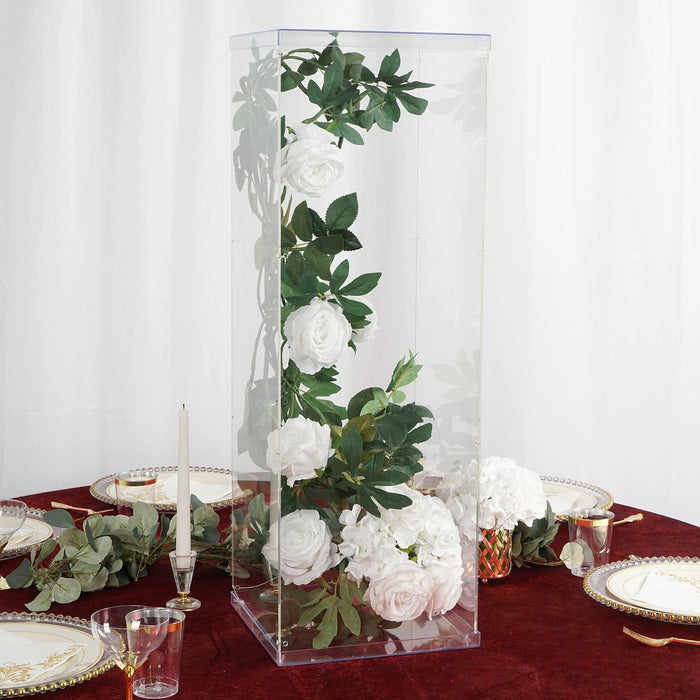 Acrylic Display Box, Pedestal Stand, Plastic Display Box, Pedestal Riser, Acrylic Riser Stand#color_clear