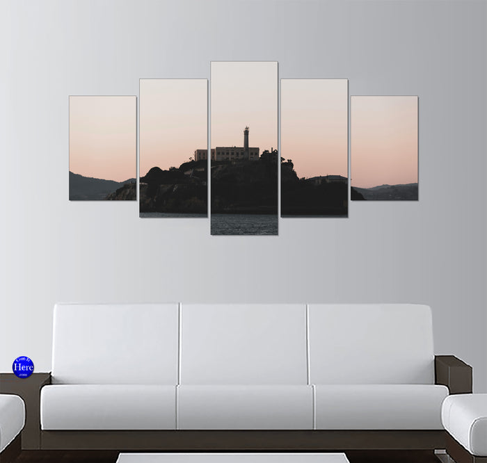 Alcatraz Island Silhouette at Dusk, San Francisco Bay