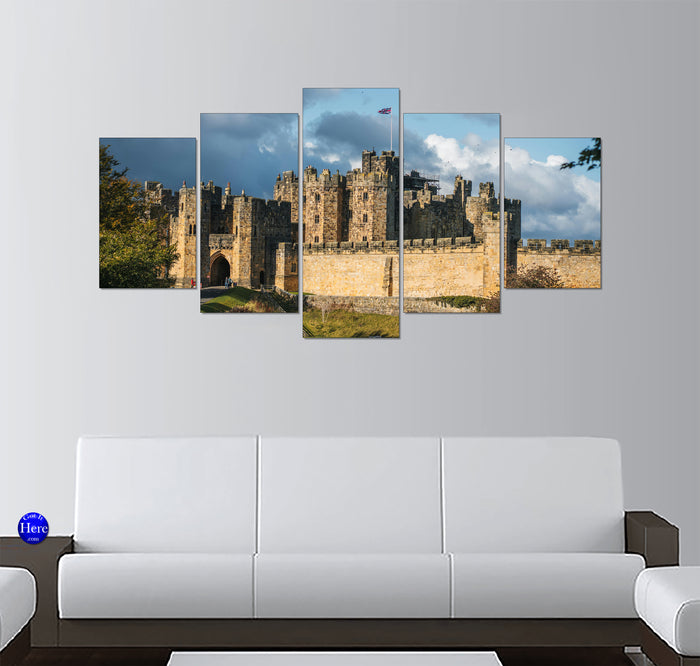 Alnwick Castle Medieval Fortress in Northumberland, England