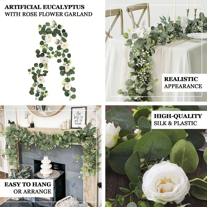 eucalyptus garlands, artificial garland, greenery garland, leaf garland, flower garland#color_parent