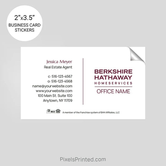 Berkshire Hathaway business card stickers PixelsPrinted