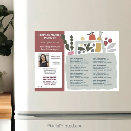 Berkshire Hathaway Real Estate Farmers Market Calendar Postcard Magnets postcard magnets PixelsPrinted