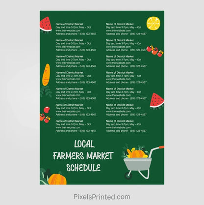 Berkshire Hathaway real estate farmers market schedule postcards PixelsPrinted