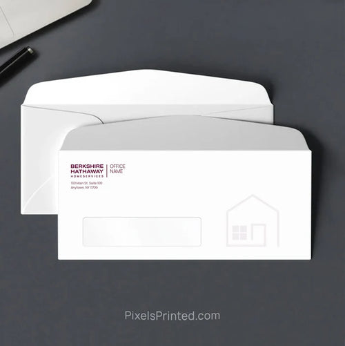 Personalized Berkshire Hathaway HomeServices real estate office envelope with window