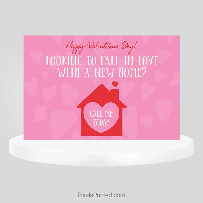 Berkshire Hathaway real estate Valentine’s Day new home postcard PixelsPrinted