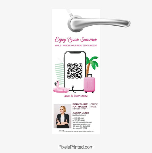 Berkshire Hathaway Summer Lifestyle Real Estate Door Hanger PixelsPrinted