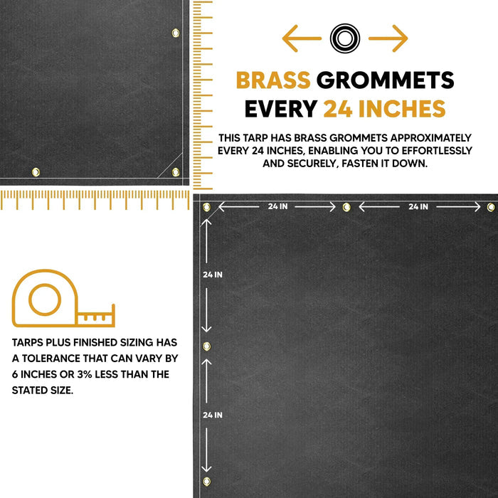Black Waterproof Canvas Tarps.