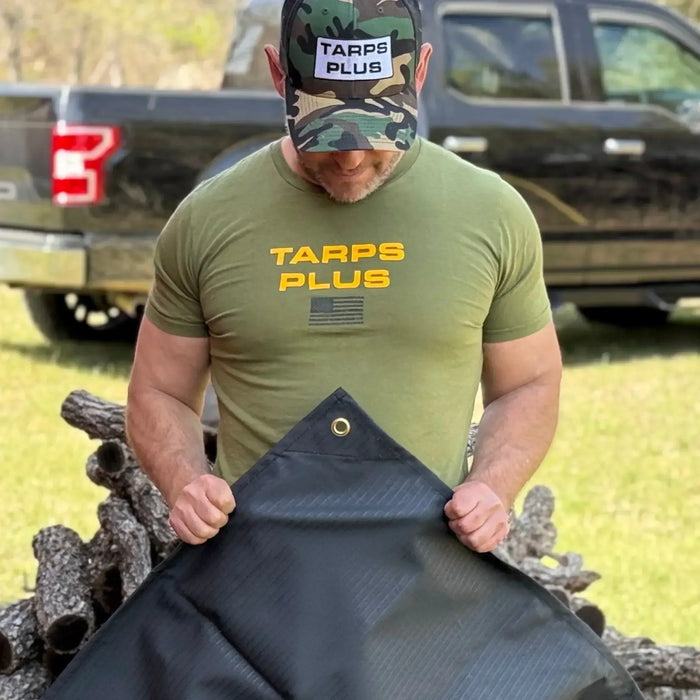 Black Waterproof Canvas Tarps.