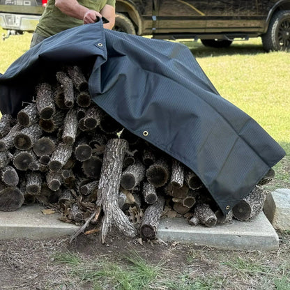 Black Waterproof Canvas Tarps.