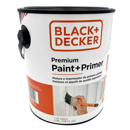 Black+Decker Premium Paint + Primer Flat White 1 Gal.
