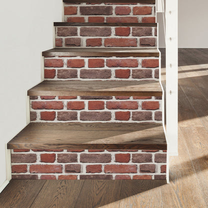Brick Giant Wall Decals in a room setting