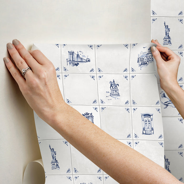 Brooklyn Delft P&S Wallpaper - how to stick