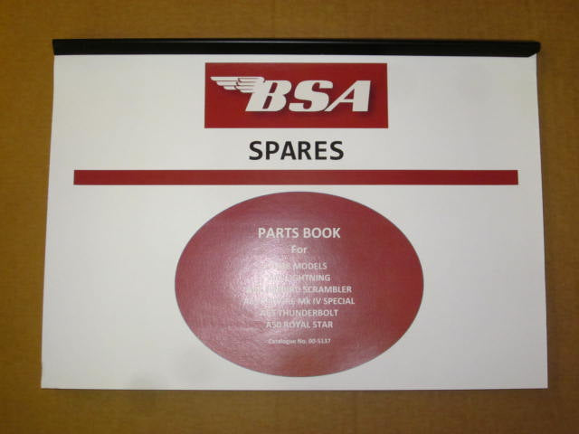 BSA parts book 1968 A65 A50 lighting firebird spitfire thunderbolt royal star