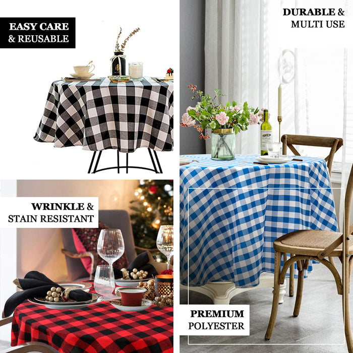 polyester tablecloths, round polyester tablecloths, checkered tablecloth, buffalo plaid tablecloth, buffalo check tablecloth#color_parent