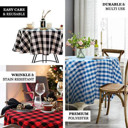 polyester tablecloths, round polyester tablecloths, checkered tablecloth, buffalo plaid tablecloth, buffalo check tablecloth#color_parent