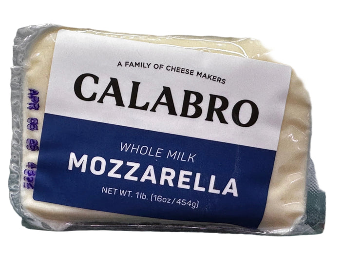 Calabro Mozzarella Cheese Whole Milk. 16 oz.