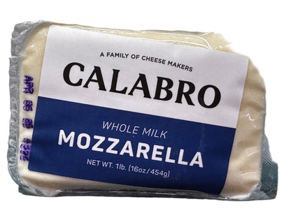 Calabro Mozzarella Cheese Whole Milk. 16 oz.