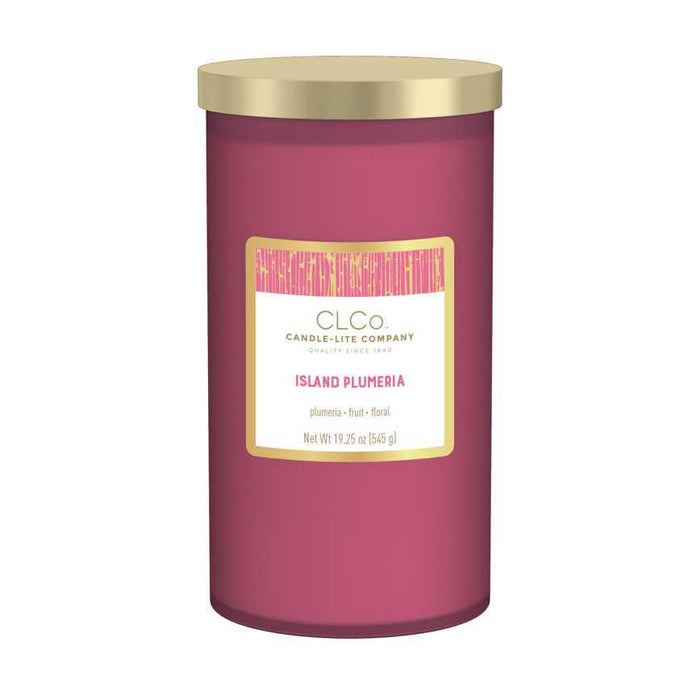Candle-lite Frosted Jar Candle Island Plumeria 19.25 oz.
