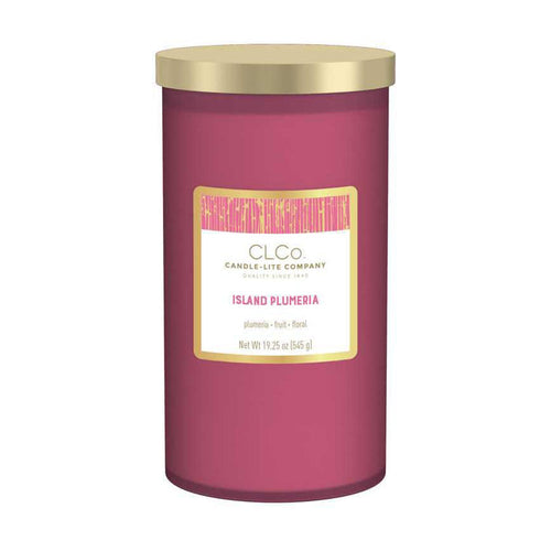 Candle-lite Frosted Jar Candle Island Plumeria 19.25 oz.