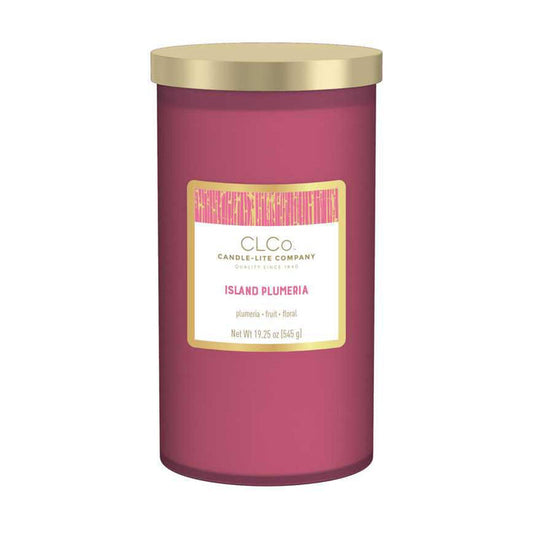 Candle-lite Frosted Jar Candle Island Plumeria 19.25 oz.