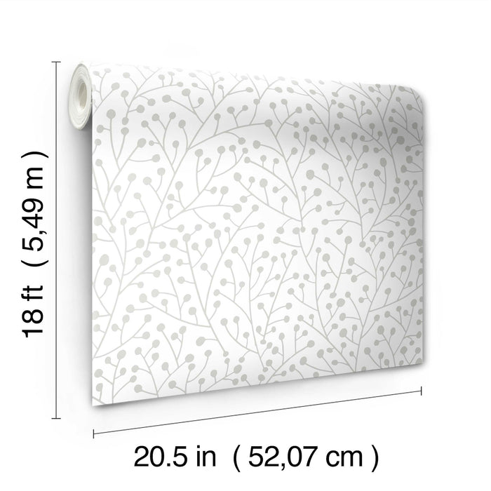 Cat Coquillette Berry Branches Peel and Stick Wallpaper - dimensions