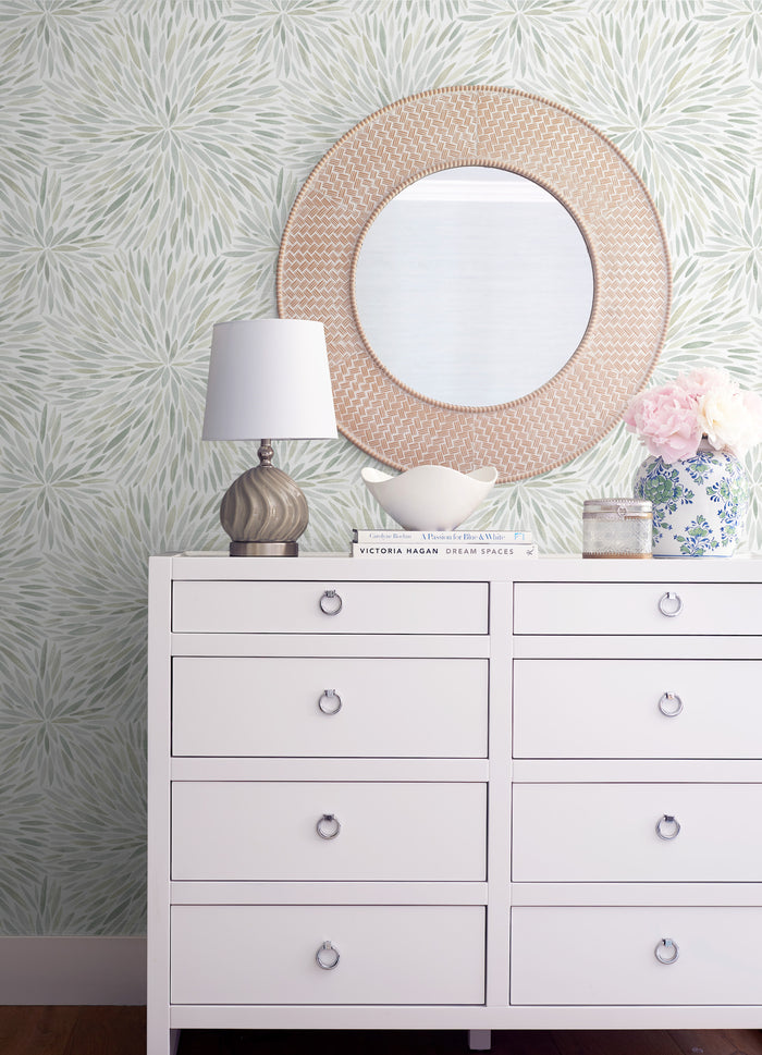Cat Coquillette Burst Peel and Stick Wallpaper in a room setting
