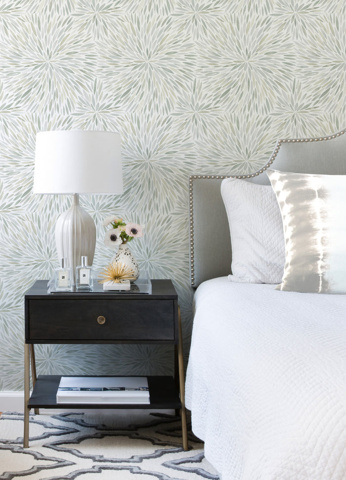 Cat Coquillette Burst Peel and Stick Wallpaper in a room setting
