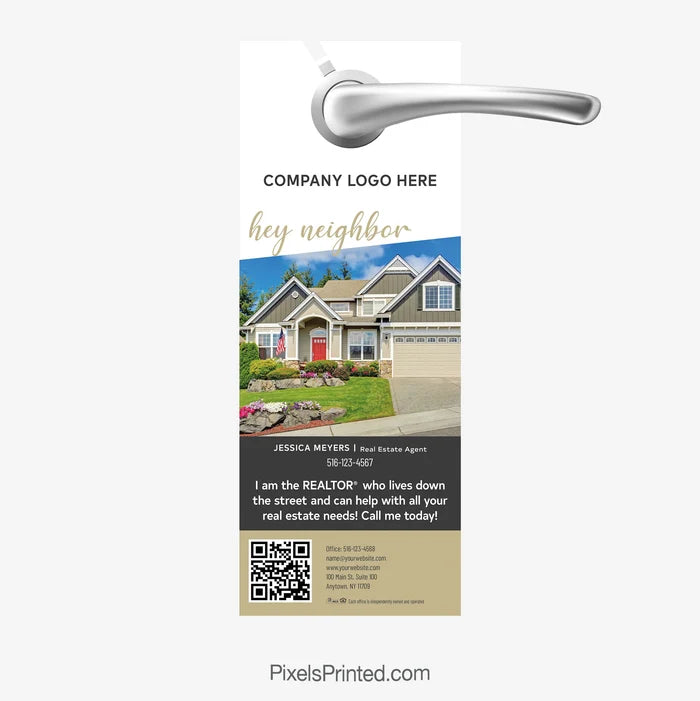 Hello neighbor door hanger for Century 21 real estate agents