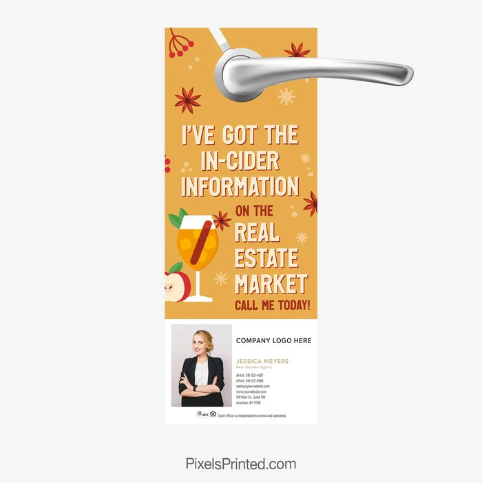 Century 21 real estate fall autumn door hangers