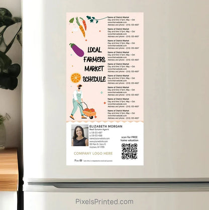 Century 21 real estate Farmers Market calendar Postcard Magnet postcard magnets PixelsPrinted