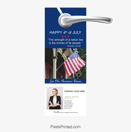 Century 21 real estate Fourth of July door hangers