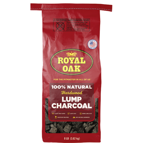 Charcoal Royal Oak Lump . 8lb.