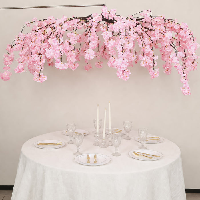 artificial flower chandelier, silk flower ceiling canopy, hanging floral chandelier, cherry blossom ceiling decor, floral ceiling canopy#color_parent