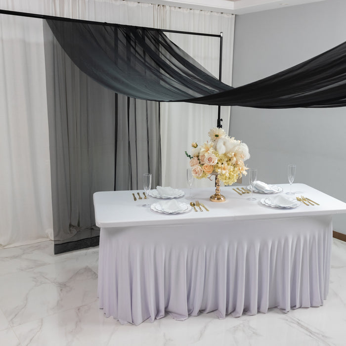 ceiling drape, ceiling curtain, drape panel, chiffon drape, backdrop, backdrop curtain, flame resistant curtain, sheer curtain, sheer chiffon backdrop#color_parent