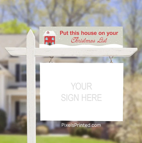 Christmas real estate sign riders PixelsPrinted