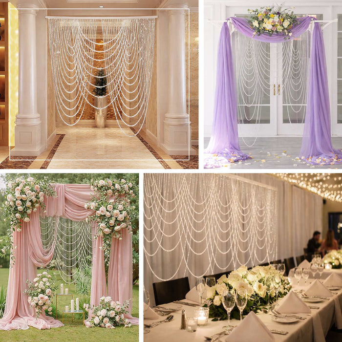 beaded curtain, beaded backdrop, acrylic beaded curtain, curtain valance, beaded swag valance#color_parent