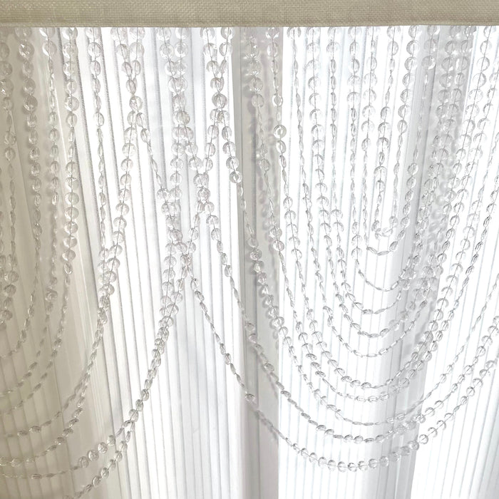 beaded curtain, beaded backdrop, acrylic beaded curtain, curtain valance, beaded swag valance#color_parent