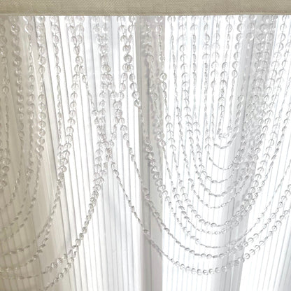 beaded curtain, beaded backdrop, acrylic beaded curtain, curtain valance, beaded swag valance#color_parent