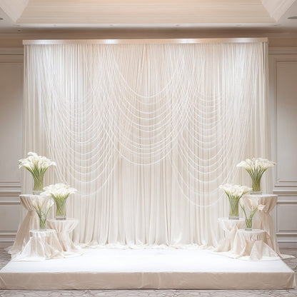 beaded curtain, beaded backdrop, acrylic beaded curtain, curtain valance, beaded swag valance#color_parent