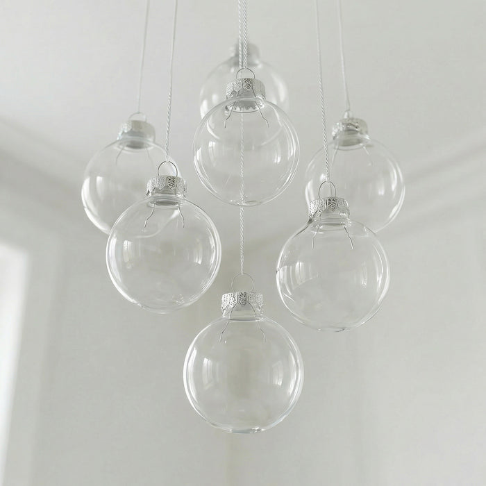 clear glass ornament balls, fillable glass ornaments, hanging glass baubles, transparent ornament balls, DIY glass ornaments, glass Christmas ornaments, hanging glass decorations, clear glass globes, decorative glass balls#size_parent