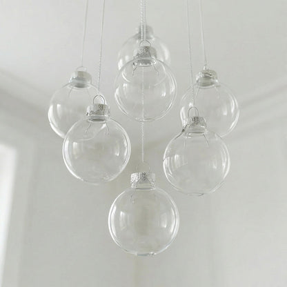 clear glass ornament balls, fillable glass ornaments, hanging glass baubles, transparent ornament balls, DIY glass ornaments, glass Christmas ornaments, hanging glass decorations, clear glass globes, decorative glass balls#size_parent