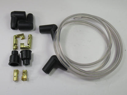 Clear ignition wire set for twin cut at 28" copper core spark plug wires Triumph