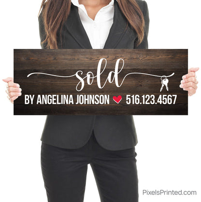 Closing Day Sold By Sign for Real Estate Agents