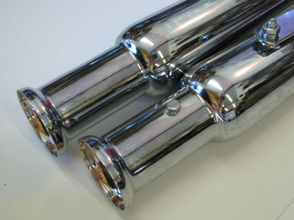 Cocktail shaker mufflers upswept megaphone 1 3/4" Triumph 650 Right & Left side