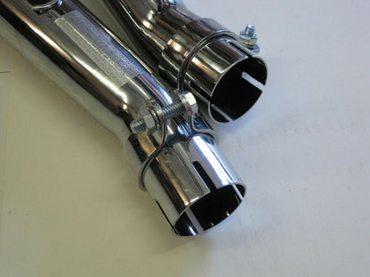 Cocktail shaker mufflers upswept megaphone 1 3/4" Triumph 650 Right & Left side