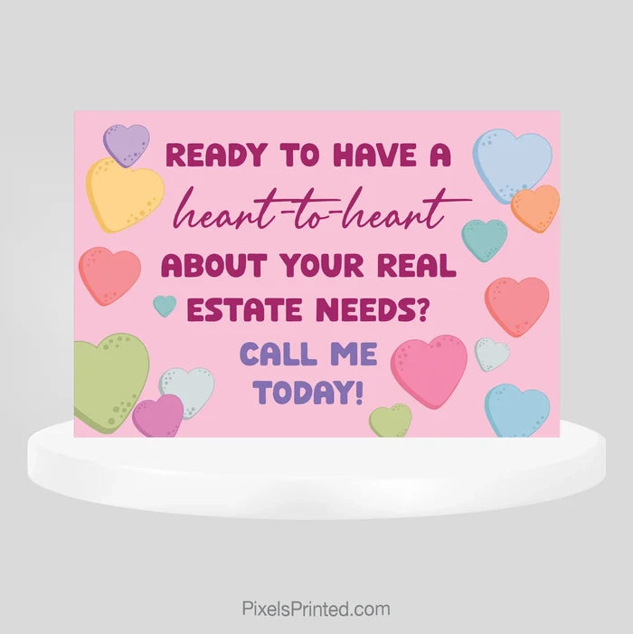 Coldwell Banker realty Valentine’s Day farming postcard PixelsPrinted