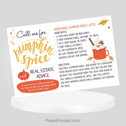 Coldwell Banker Thanksgiving recipe postcards PixelsPrinted